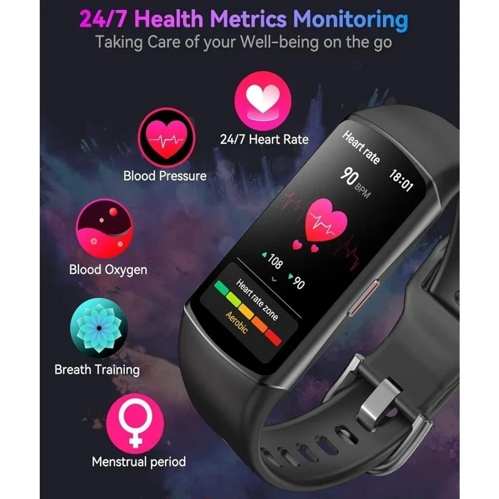 New Smart Watch Fitness Tracker with 24/7 Heart‎ Rate, Oxygen, & Blood Pressure